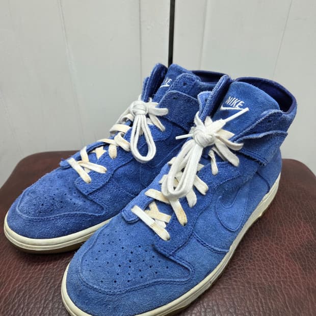 나이키 덩크 하이 08 디컨 프리미엄 블루 스웨이드 280mm