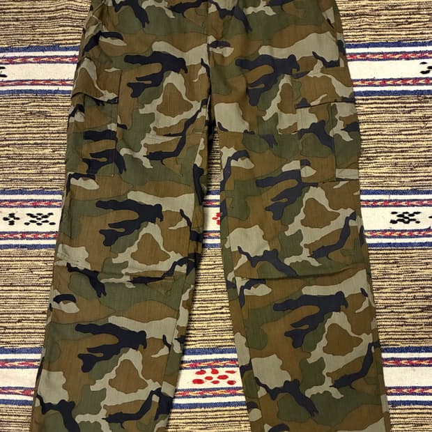 (30~34)컬럼비아 나일론 립스탑 카모 밀리터리 밴딩 카고팬츠