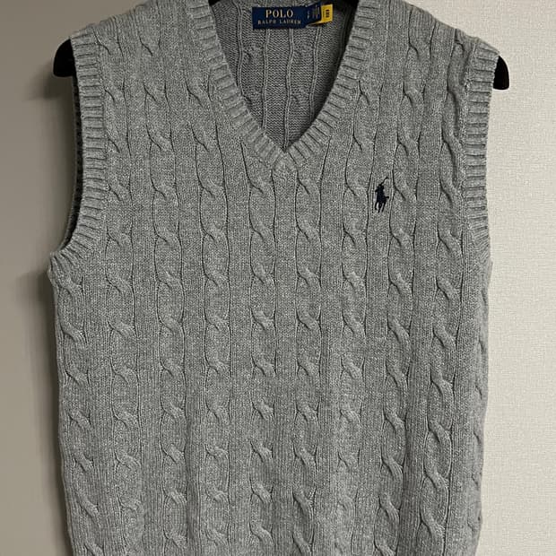 폴로 랄프로렌 케이블 브이넥 베스트 조끼