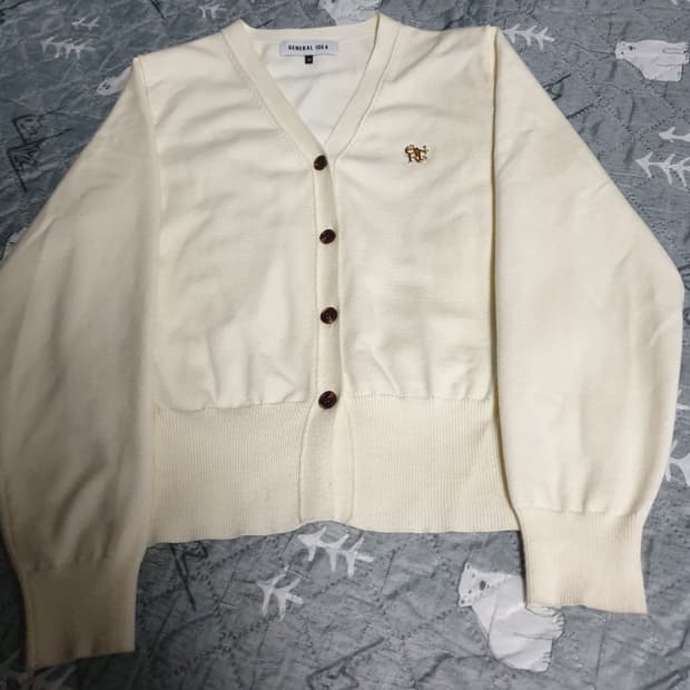 제너럴아이디어 모달혼방 에센셜 가디건 아이보리 (M)