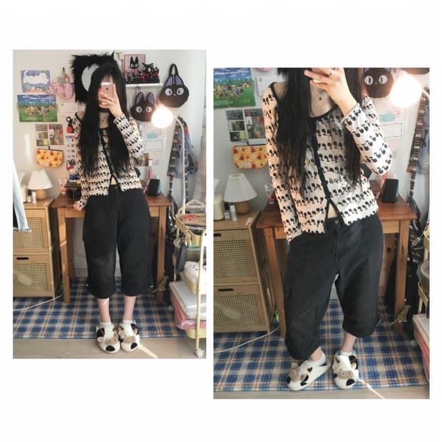 vintage pinstripe cargo pants black