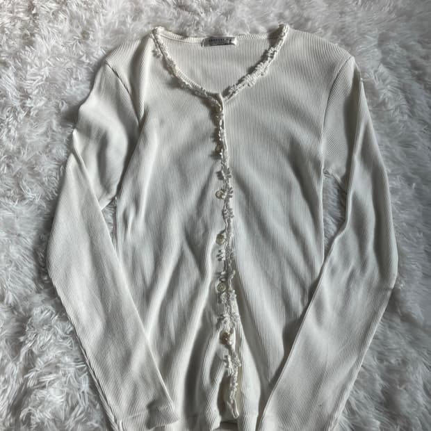 빈티지 화이트 플라워 레이스 버튼 티셔츠 y2k 스트릿 갸루 펑키 일본빈