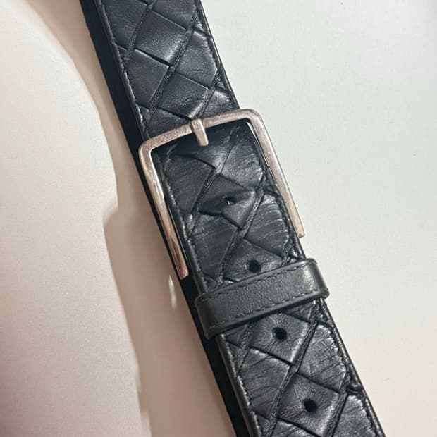 보테가베네타 인트레치아토 은장 블랙 벨트 새상품