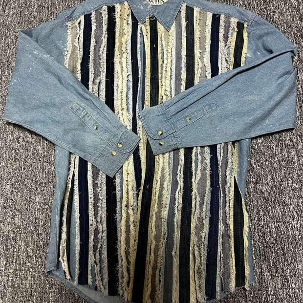 [OS] Vintage Rework Stripe denim shirt