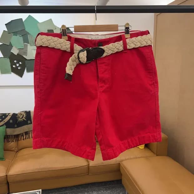 아베크롬비 빈티지 벨티드 코듀로이 반바지 33인치 C04573