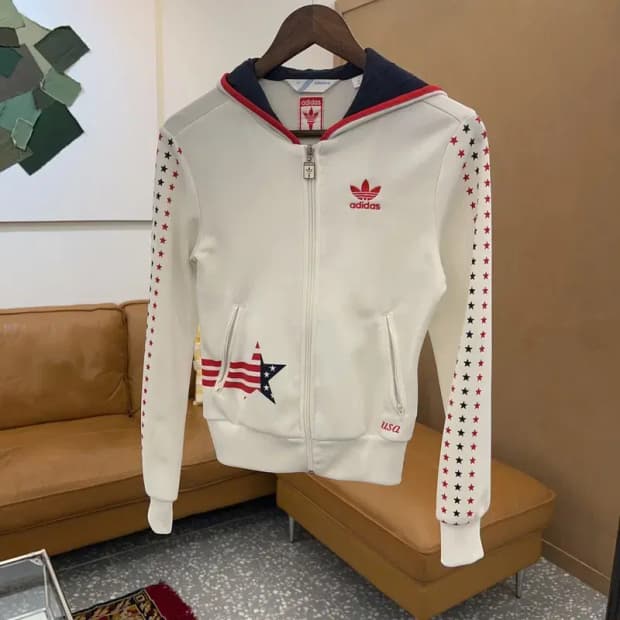 아디다스 USA 스타 별 져지 후드집업 85 C04682