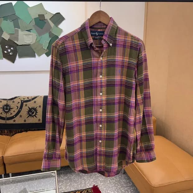폴로 랄프로렌 빈티지 체크 플란넬 셔츠 95 C04949