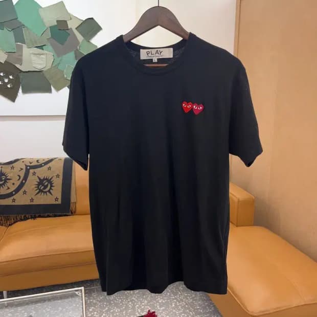 꼼데가르송 플레이 트윈하트 반팔티 100 C04953