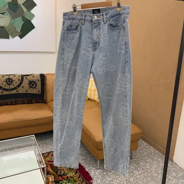 아크메드라비 베어 패턴 데님팬츠 청바지 1 C05357