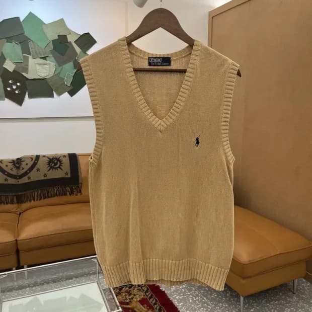 폴로 랄프로렌 브이넥 니트 베스트 조끼 85 C05529