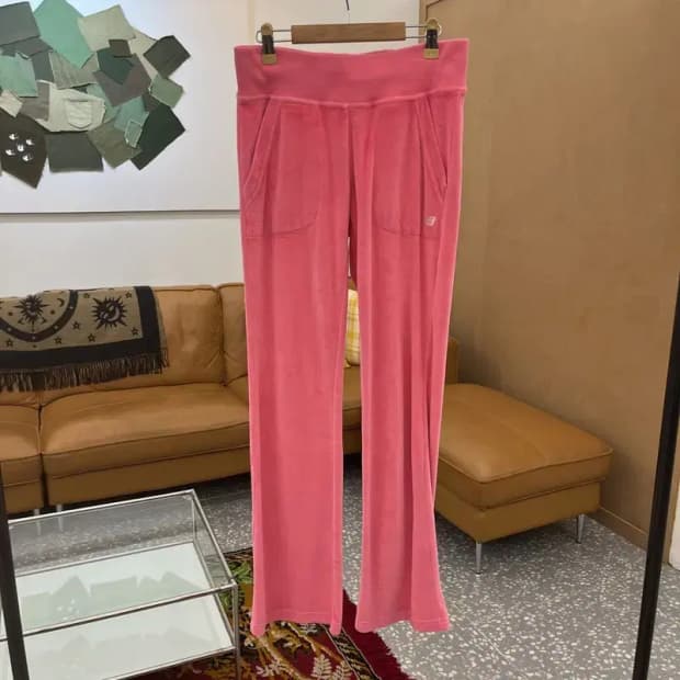 뉴발란스 로고 Y2K 벨벳 밴딩 츄리닝 바지 70 C05742