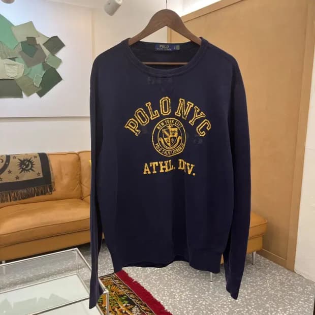 폴로 랄프로렌 빈티지 오버핏 약기모 스웻셔츠 맨투맨 105 C05777