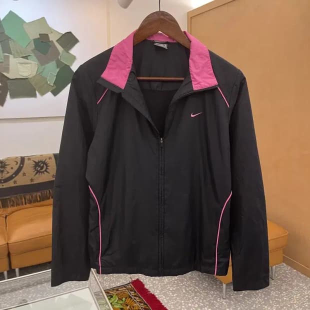 나이키 블랙핑크 윈드브레이커 바람막이 자켓 90 C05787