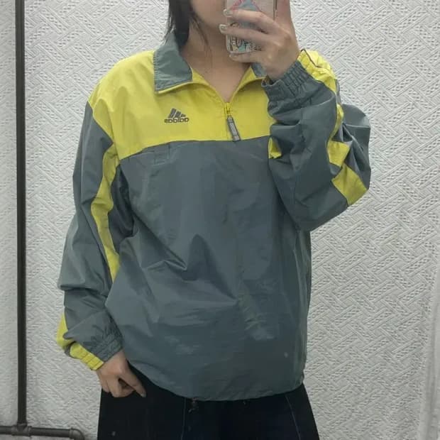아디다스 90s 올드스쿨 오버핏 아노락 바람막이 105 C05890