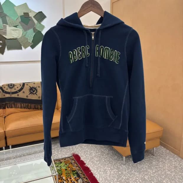 아베크롬비 Y2K 빈티지 반집업 약기모 후드티 90 C06027