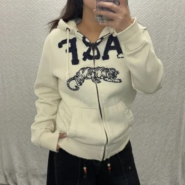 아베크롬비 Y2K 빈티지 기모 후드집업 95 C06040