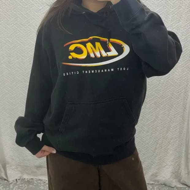 LMC 빅로고 스트릿 오버핏 약기모 후드티 105 C06065