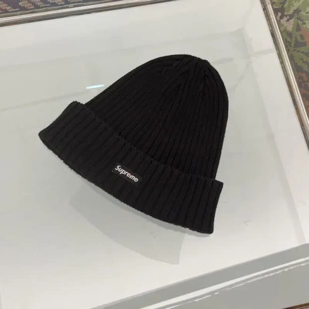 슈프림 박스로고 오버다이드 블랙 비니 C06077