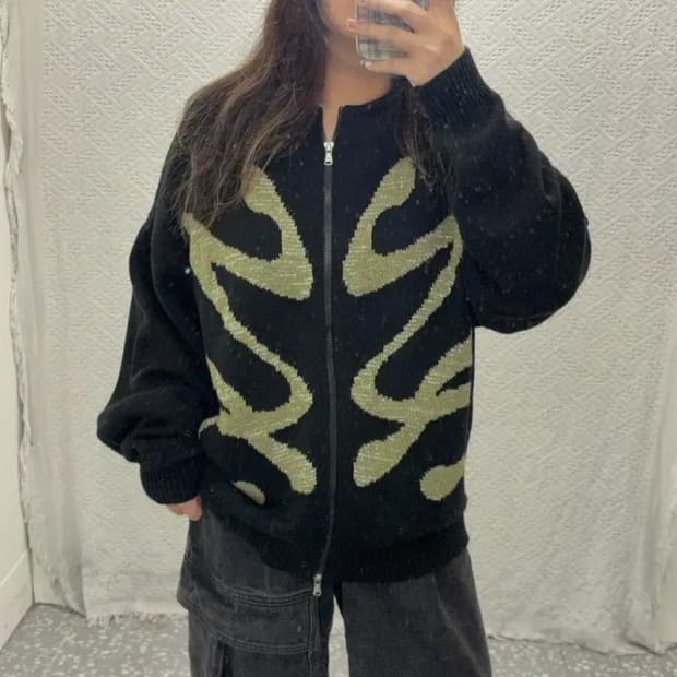 엑스톤즈 스트릿 셀즈 오버핏 투웨이 니트 집업 가디건 110 C06139