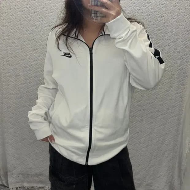 나이키 화이트 트랙탑 져지 집업 110 C06134