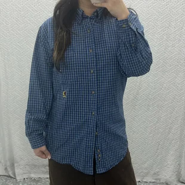 타미힐피거 월계수로고 체크 긴팔 셔츠 100 C06174