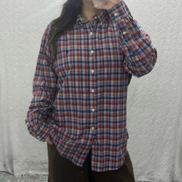 폴로 랄프로렌 클래식핏 빈티지 오버핏 체크 셔츠 105 C06184