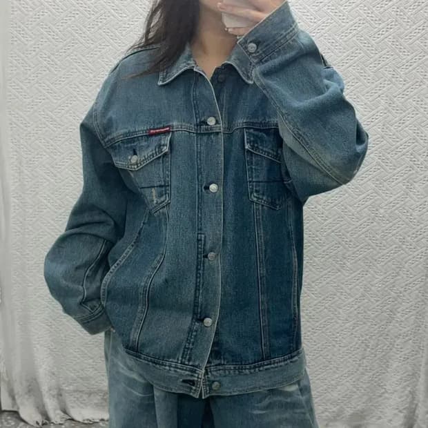 퀵실버 올드스쿨 투포켓 데님 청자켓 105 C06331