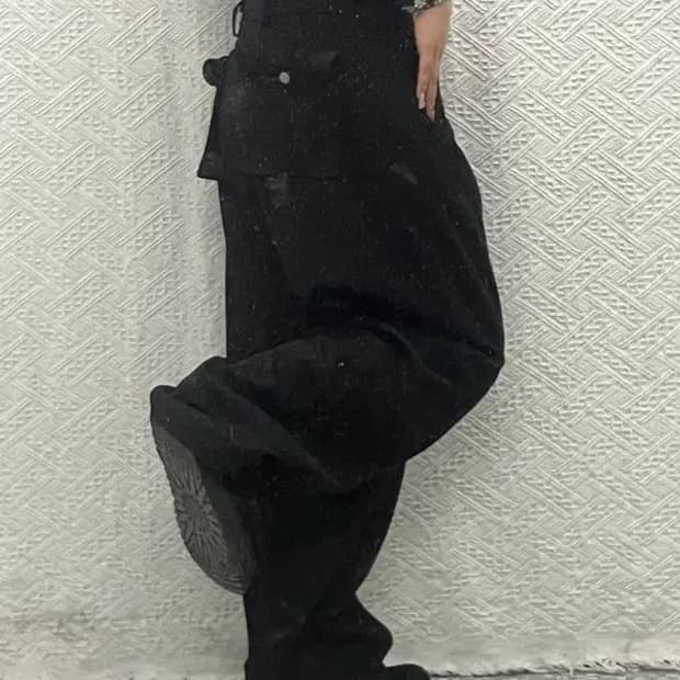 노매뉴얼 핀턱 와이드 슬랙스 팬츠 L C06403