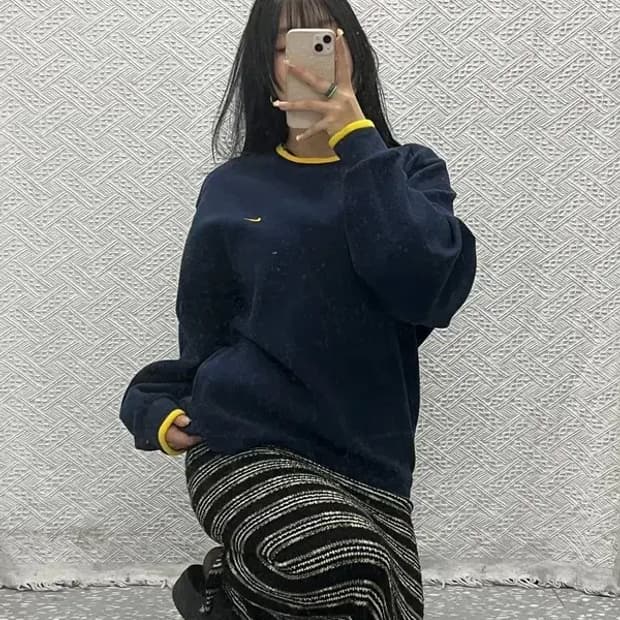 나이키 90s 올드스쿨 스우시 플리스 우븐 맨투맨 95 C06419