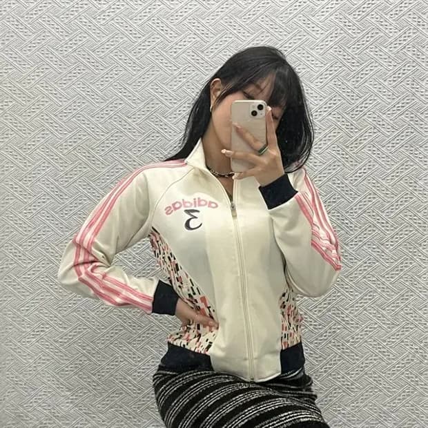 아디다스 대장급 흰핑 Y2K 트랙탑 져지 집업 95 C06448