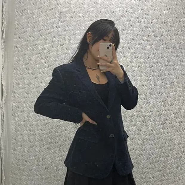 지방시 빈티지 캐쥬얼 코듀로이 울 블레이저 자켓 95 C06455