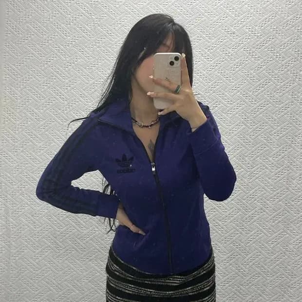 아디다스 유로파 퍼플블랙 트랙탑 집업 져지 90 C06450