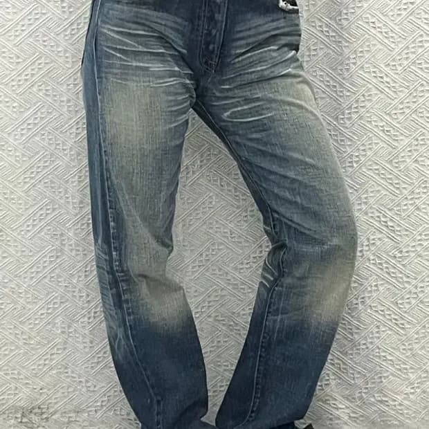 리바이스 501 올드스쿨 빈티지 데님 워싱 팬츠 28인치 C06472