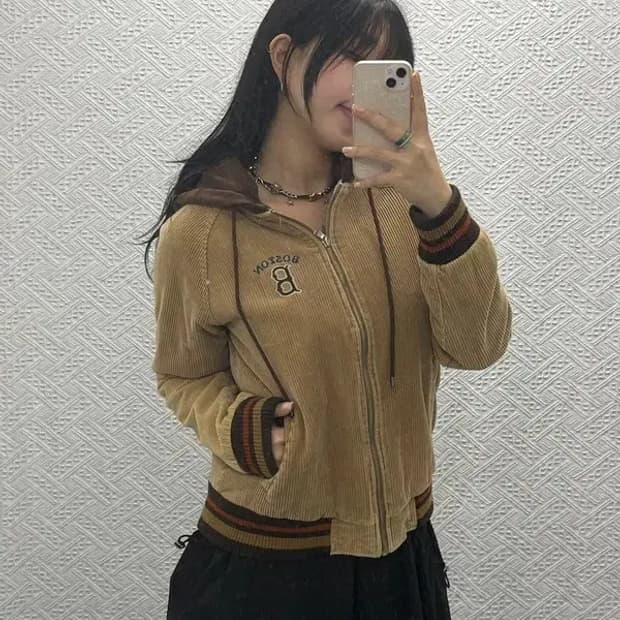 MLB 보스턴 레드삭스 코듀로이 골덴 집업 자켓 90 C06523