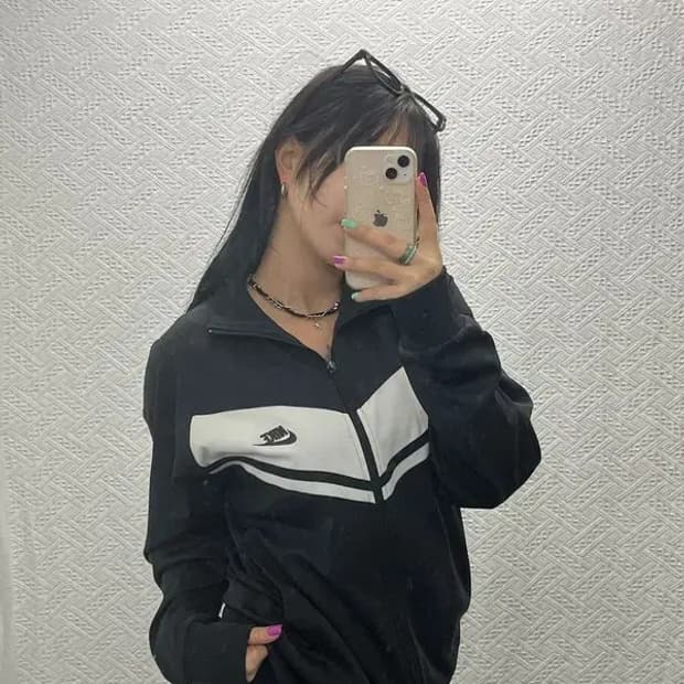 나이키 00's 빈티지 컬러 블럭 트랙탑 집업 L C06558