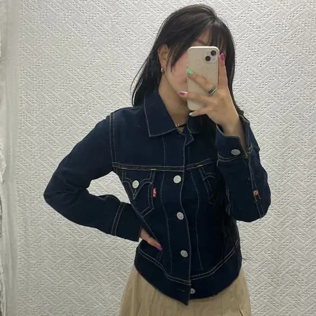 리바이스 올드스쿨 빈티지 트러커 데님 자켓 S C06566