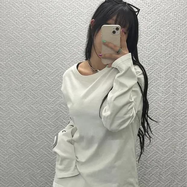 겐조 올드스쿨 빈티지 사이드 빅 로고 롱 슬리브 L C06605