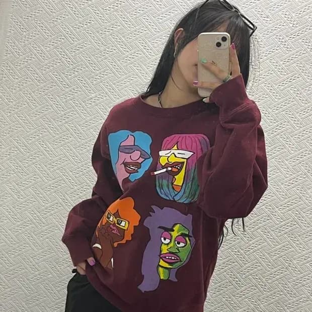 슈프림 올드스쿨 곤즈 헤드 크루넥 기모 맨투맨 XL C06606