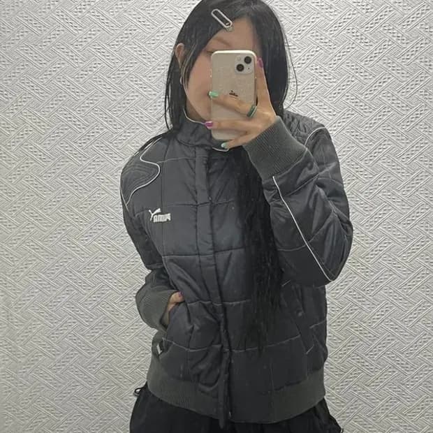 푸마 올드스쿨 일본풍 빈티지 바이커 패딩 S C06720