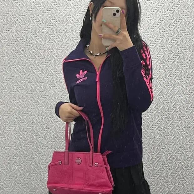 아디다스 Y2K 00's 퍼플핑크 져지 집업 95 C06727