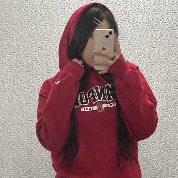 챔피언 어센틱 올드스쿨 스탠포드 약기모 후드티 S C06728