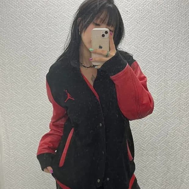 나이키 조던 올드스쿨 울 레더 스타디움 바시티 자켓 L C06785