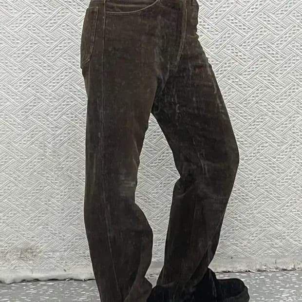 랭글러 레트로 90's 코듀로이 골덴 브라운 바지 31인치 C06833