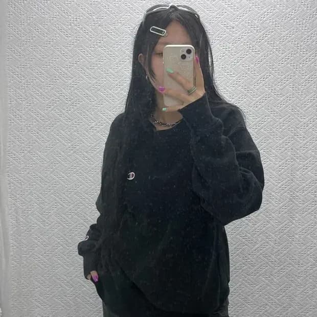 챔피언 리버스위브 베이직 모던 약기모 맨투맨 스웻셔츠 L C06838