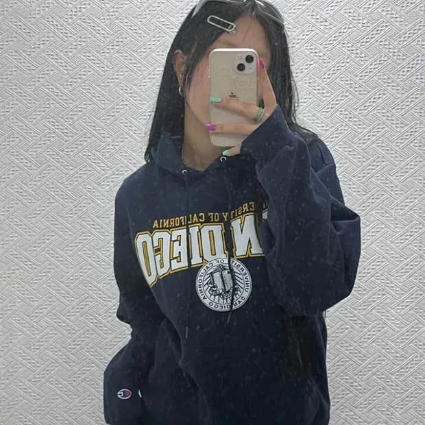 챔피언 올드스쿨 빈티지 샌디에고 약기모 후드티 M C06842