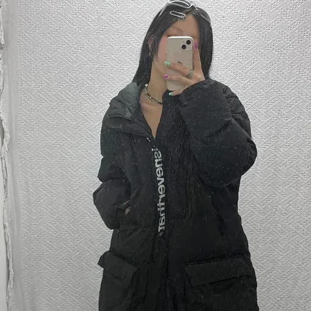 디스이즈네버댓 오버핏 다운 롱 패딩 M C06857