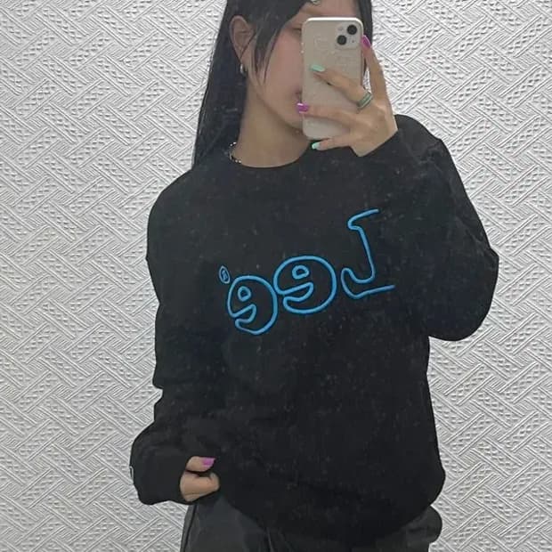 LEE 올드스쿨 키치 빅로고 맨투맨 스웻셔츠 M C06839