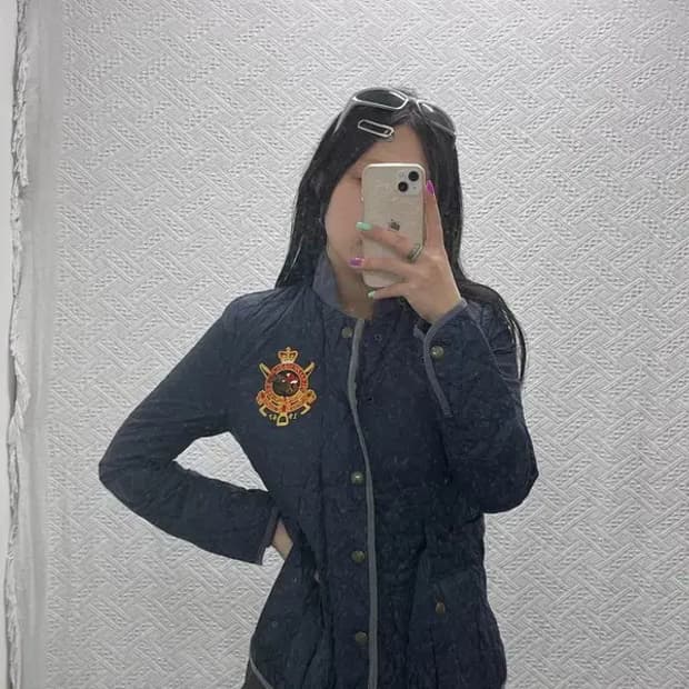 폴로 랄프 로렌 올드스쿨 자수로고 벨티드 경량 패딩 M C06855