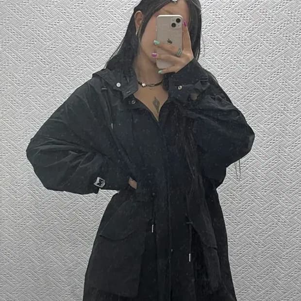 파르티멘토 빈티지 하이넥 롱 야상 자켓 L C06866