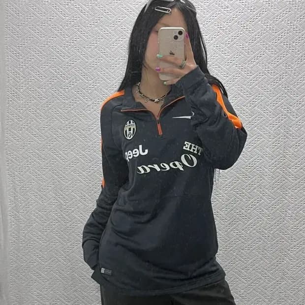 나이키 올드스쿨 유벤투스 유니폼 져지 반집업 맨투맨 XL C06854